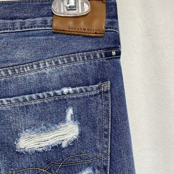 Lucky Brand Sienna Slim Boyfriend Low-Rise Distressed Jeans Women Size 0/25 Blue - Picture 13 of 16